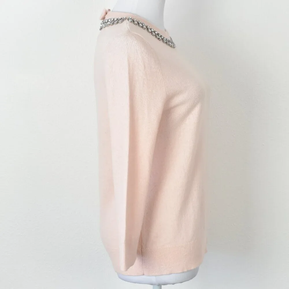 Kate Spade Embellished Necklace Sweater - M
